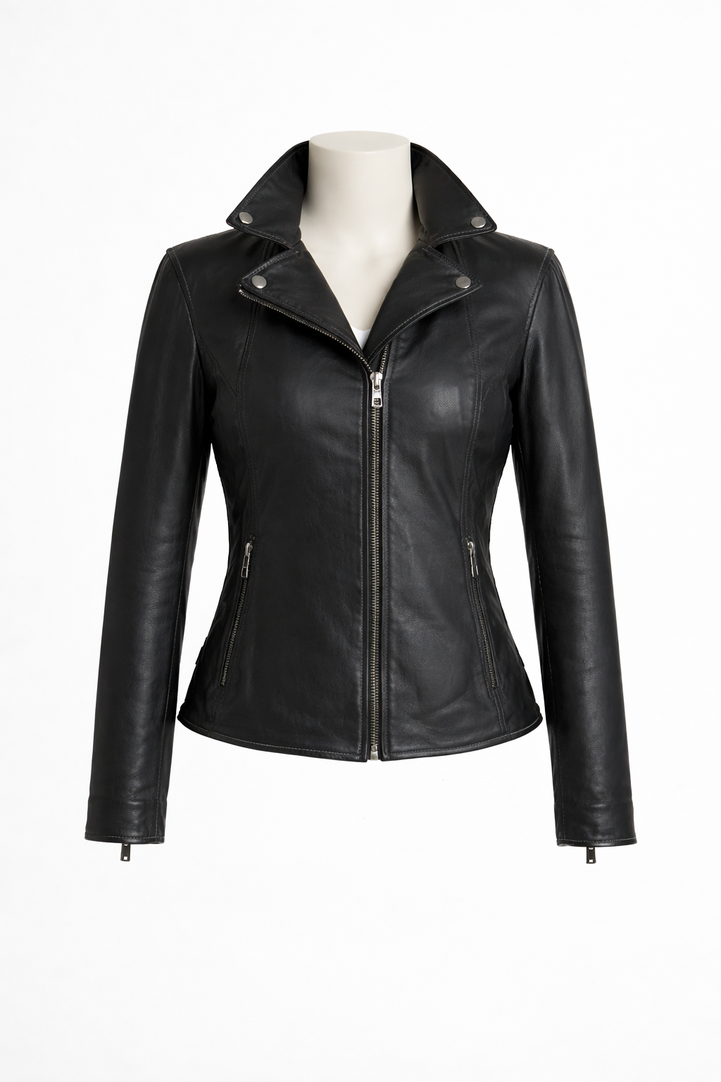 Betsy RF Leather Jacket, Black.