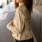 Christy RF Star Detail Leather Jacket