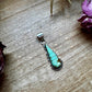Teardrop Pendant with Kingman Turquoise – Option 3 – Sterling Silver – Native Made by SF – Fits 5mm
