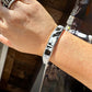 White Buffalo Cuff – Sterling Silver – SF Stamp by Steve Francisco