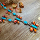 Massive Butterfly Necklace – Kingman Turquoise & Spiny Oyster – 32.5 Inch