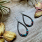 Teardrop Earrings – Sterling Silver Pearl & Sea Sediment