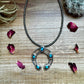Naja Pendant - sterling silver with kingman turquoise
