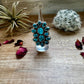 Long Ring- adjustable - Kingman turquoise ring and sterling silver