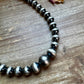 20 1/2 inch graduated 10 to 14 mm Sterling Silver Pearls necklace
