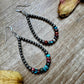 Teardrop Earrings – Sterling Silver Pearl & Sea Sediment