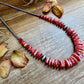 Red-Orange Spiny Oyster Graduated Necklace – 23"