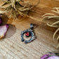 Naja Pendant with Dark Red & Purple Spiny Oyster – Sterling Silver – Native Made by KB