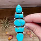 Big Ring- adjustable- Sonoran turquoise ring & sterling silver