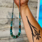 Tri-Color Turquoise & Hematite Necklace – 23"