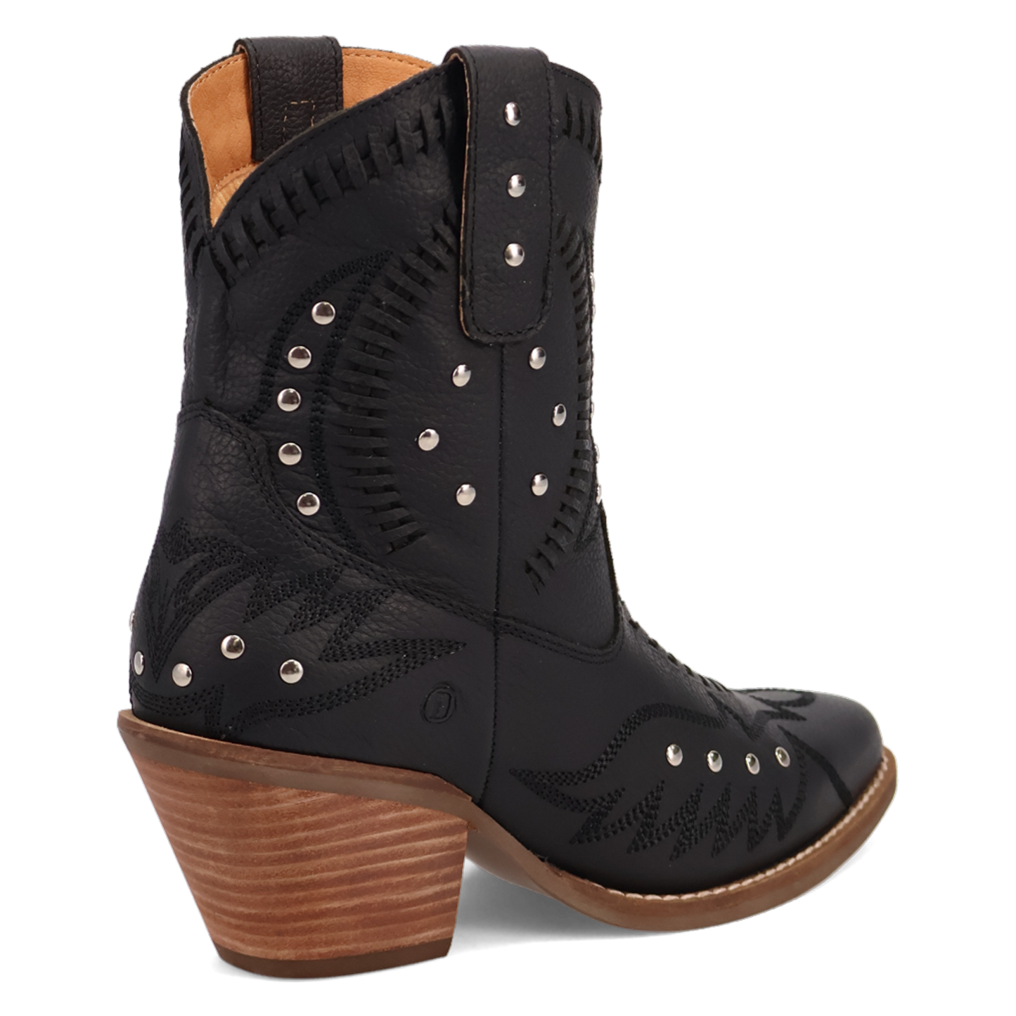 Precious Leather Black Bootie Ankle Boot by Dingo