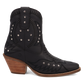 Precious Leather Black Bootie Ankle Boot by Dingo