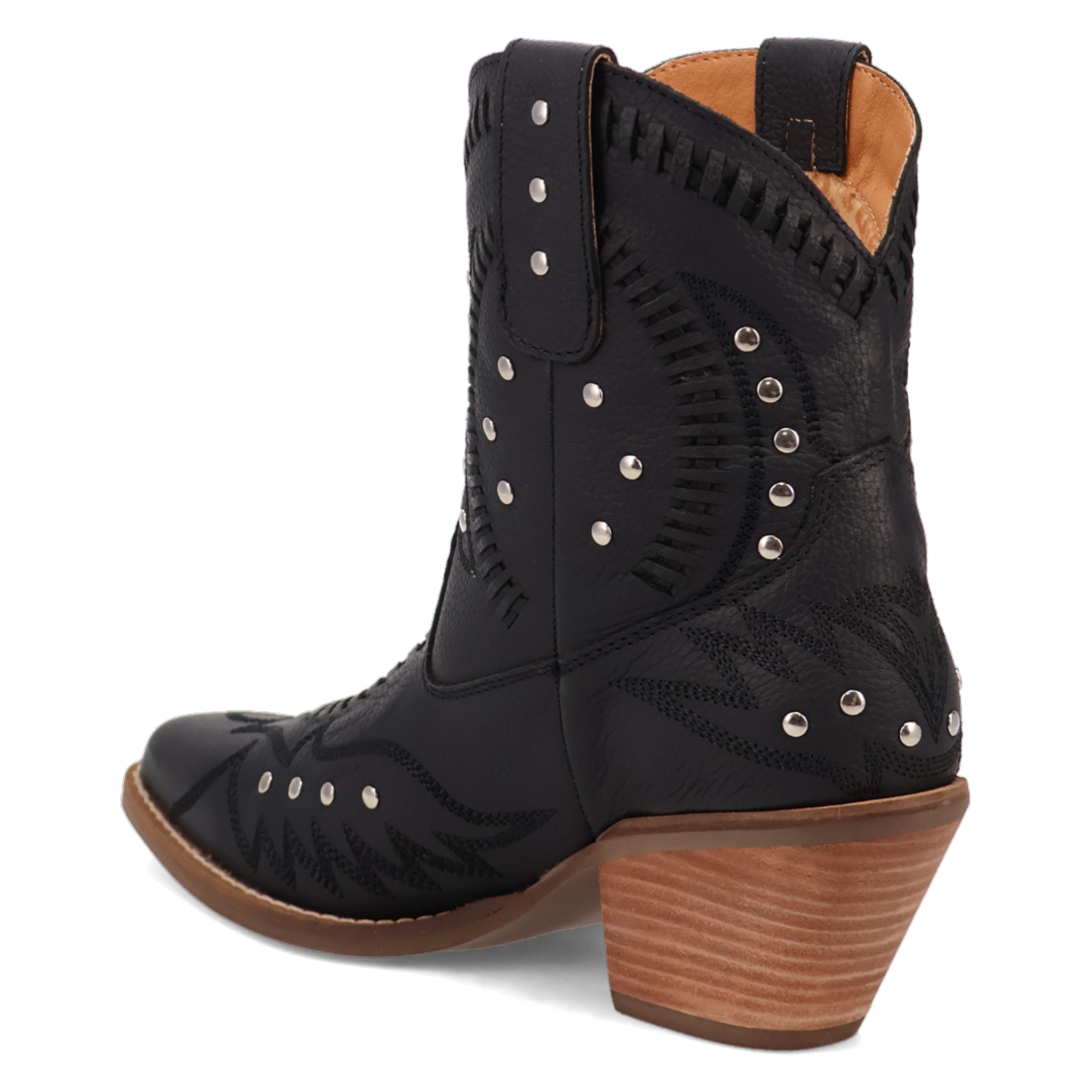 Precious Leather Black Bootie Ankle Boot by Dingo