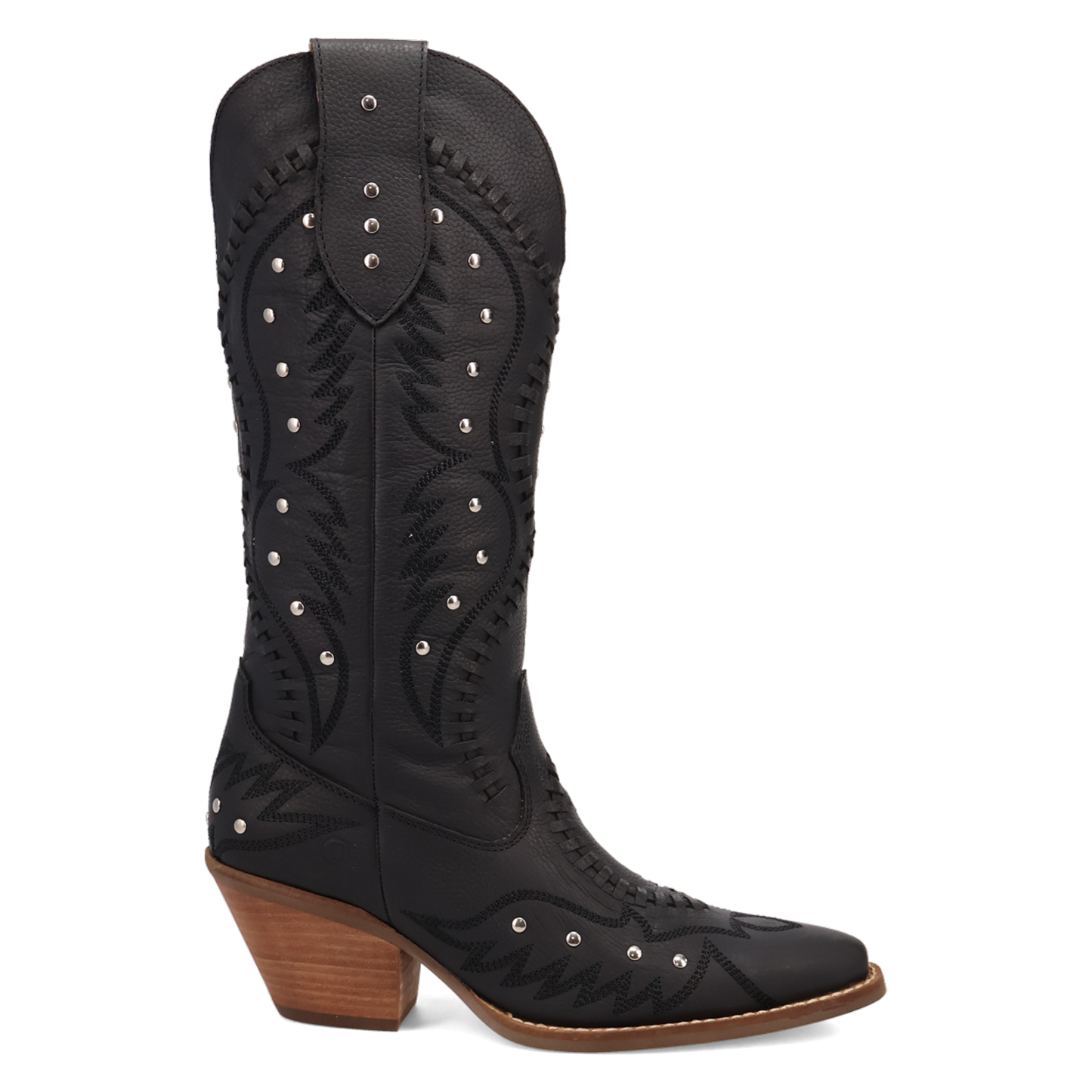 Pretty 'N Pink Leather Boots in Black Cowboy Boot by Dingo