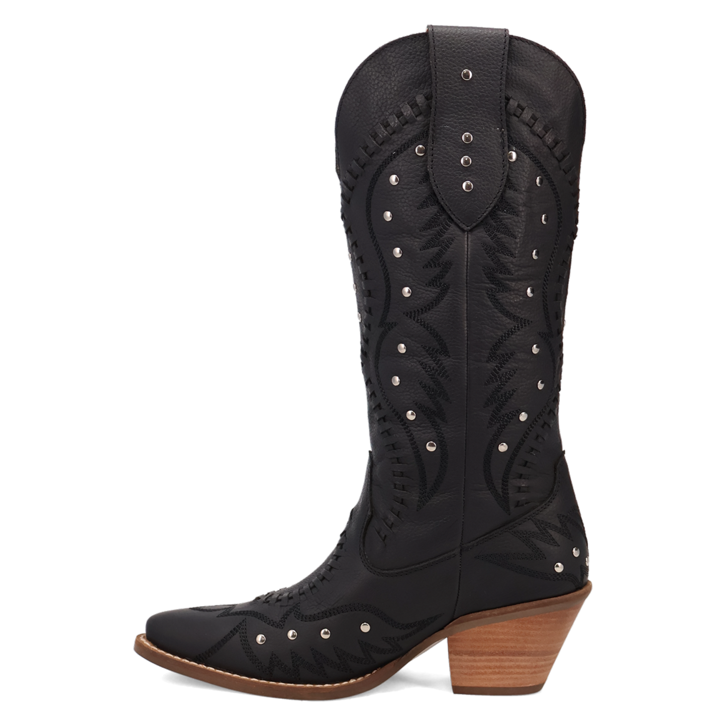 Pretty 'N Pink Leather Boots in Black Cowboy Boot by Dingo