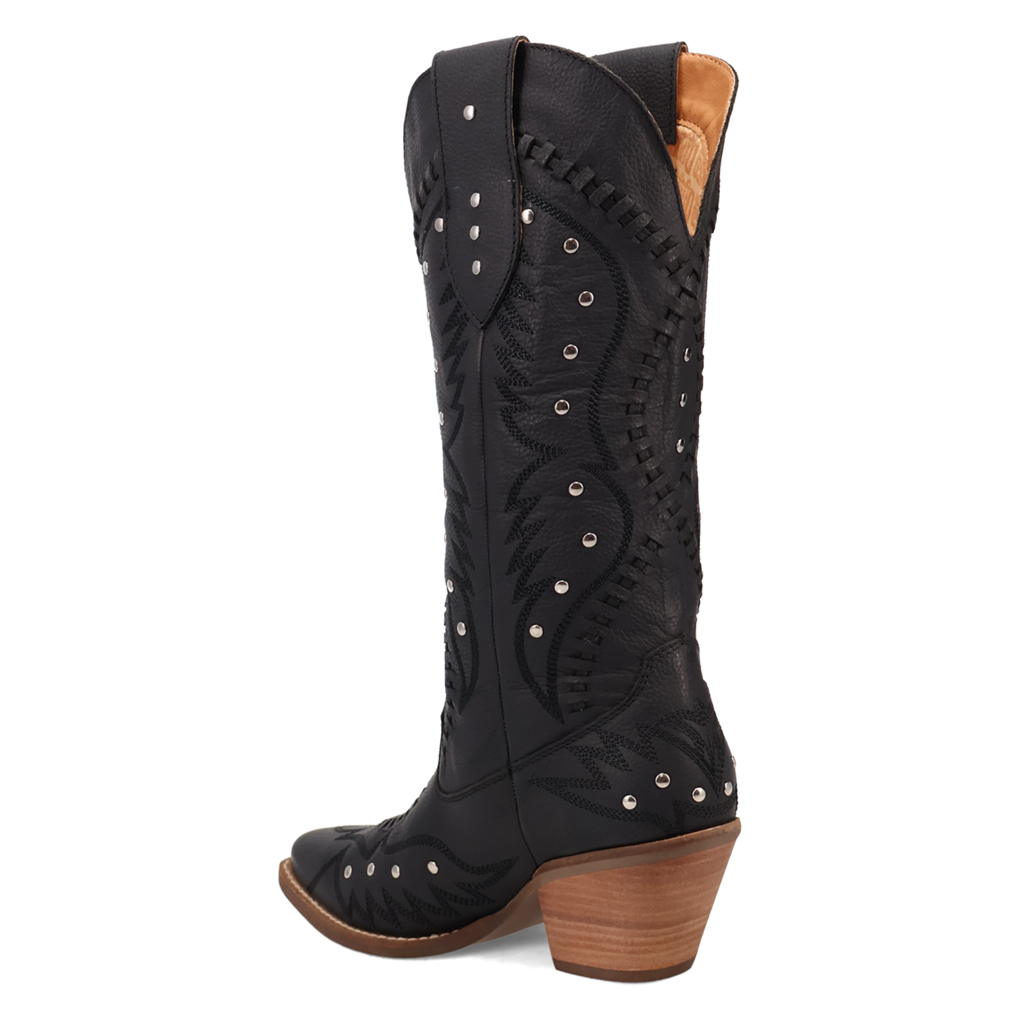 Pretty 'N Pink Leather Boots in Black Cowboy Boot by Dingo