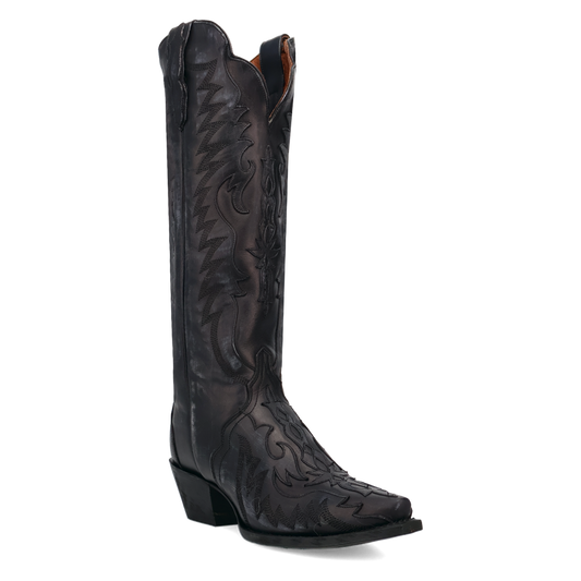 Hallie Leather Boot in Black Cowboy Boot by Dan Post