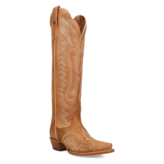 Jocelyn Tan Knee High Leather Women's Cowboy Boot by Dan Post