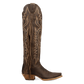 Prairie Dancer Brown Leather Fringe Women's Cowboy Boot by Dan Post