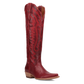 Heartland Red Knee High Leather Women's Cowboy Boot by Dan Post