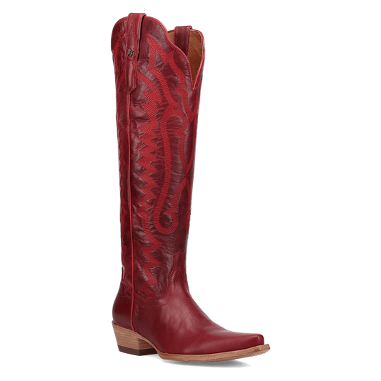 Heartland Red Knee High Leather Women's Cowboy Boot by Dan Post