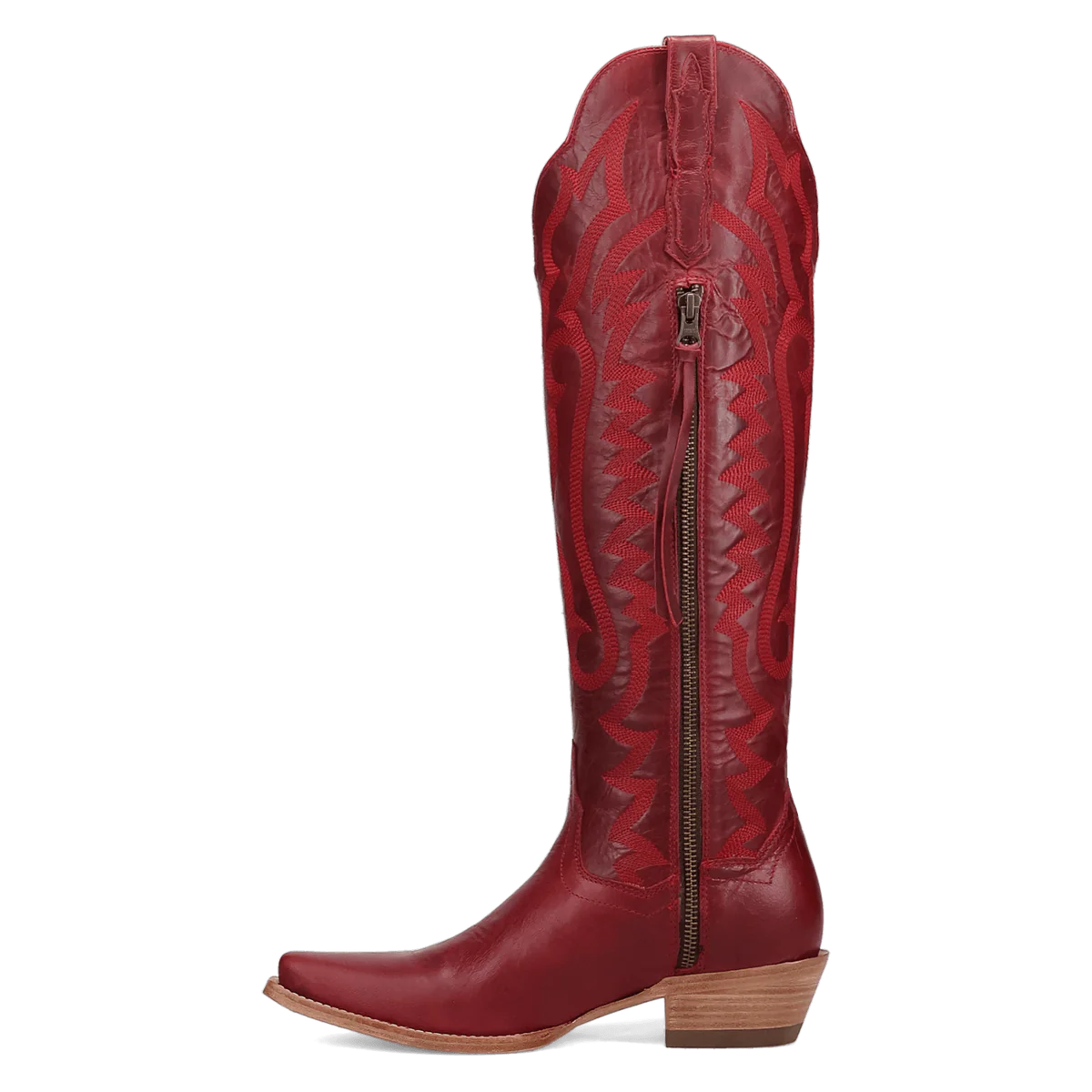 Heartland Red Knee High Leather Women's Cowboy Boot by Dan Post