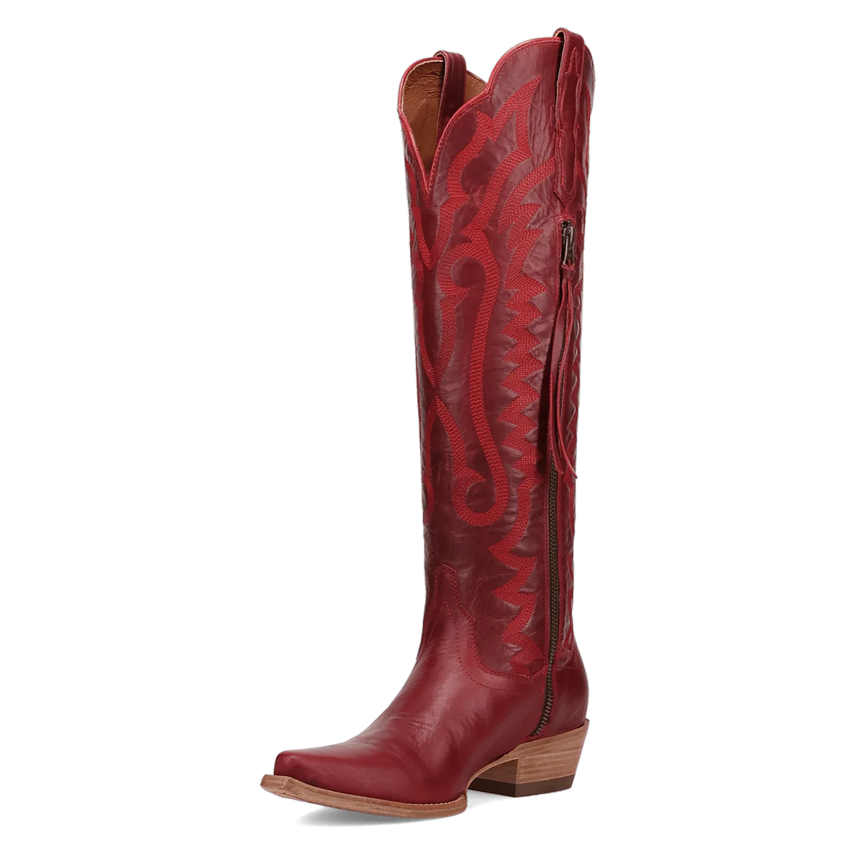 Heartland Red Knee High Leather Women's Cowboy Boot by Dan Post