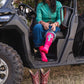 Take the Risk Hot Pink Performance Boot Socks