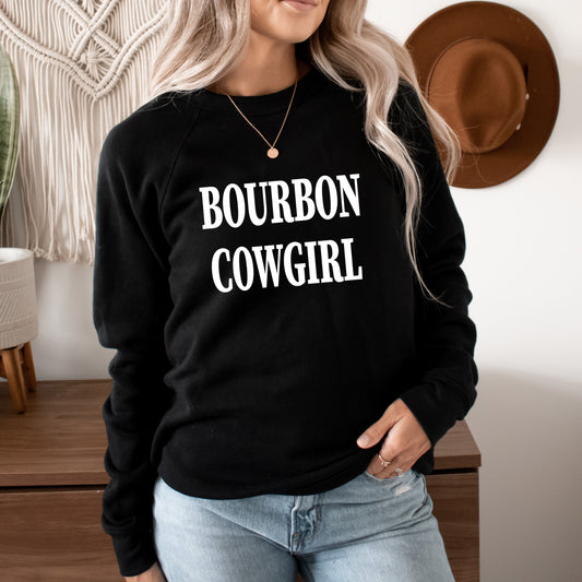 Bourbon Cowgirl Branded Raglan Crew Sweatshirt
