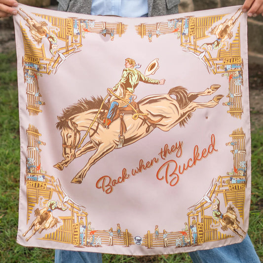 Back When They Bucked Wild Rag Scarf at Bourbon Cowgirl