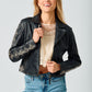 Cora RF Leather Jacket, Black