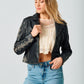 Cora RF Leather Jacket, Black