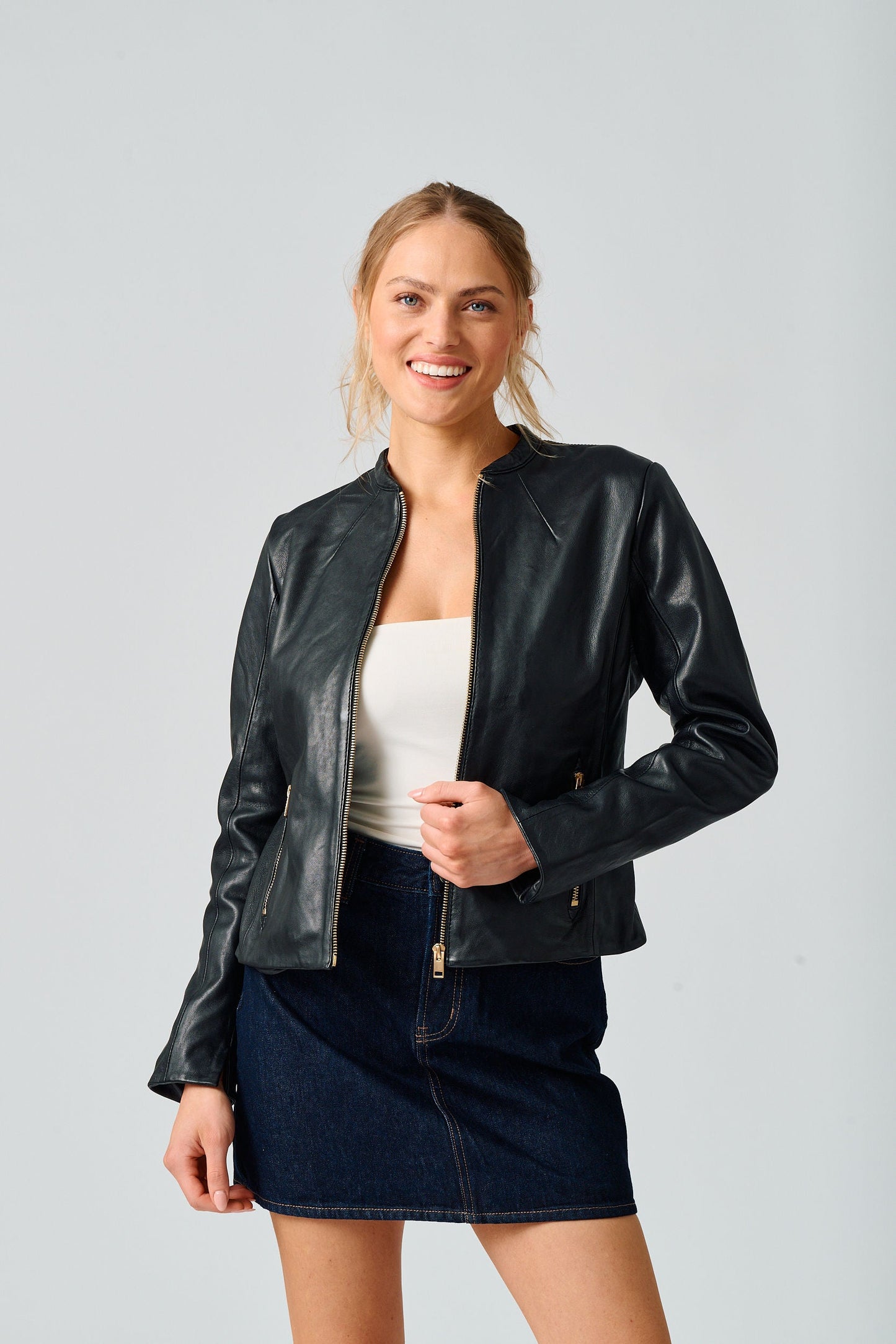 Katharina RF Leather Jacket