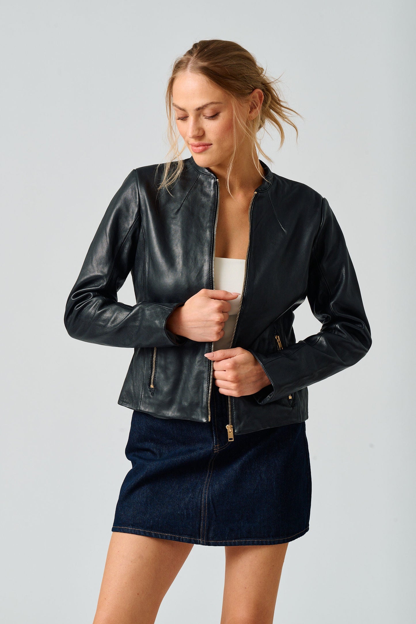 Katharina RF Leather Jacket