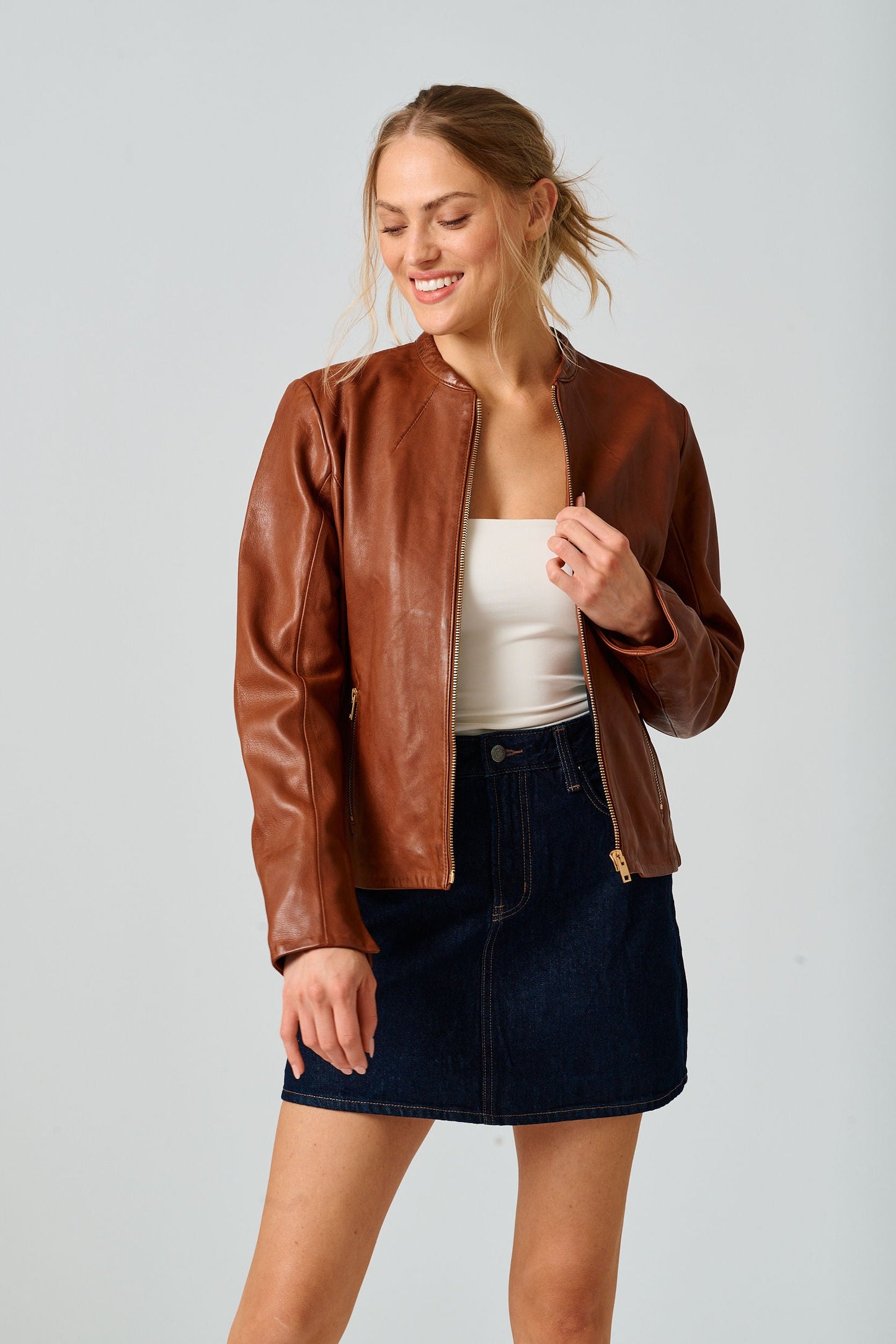 Katharina RF Leather Jacket