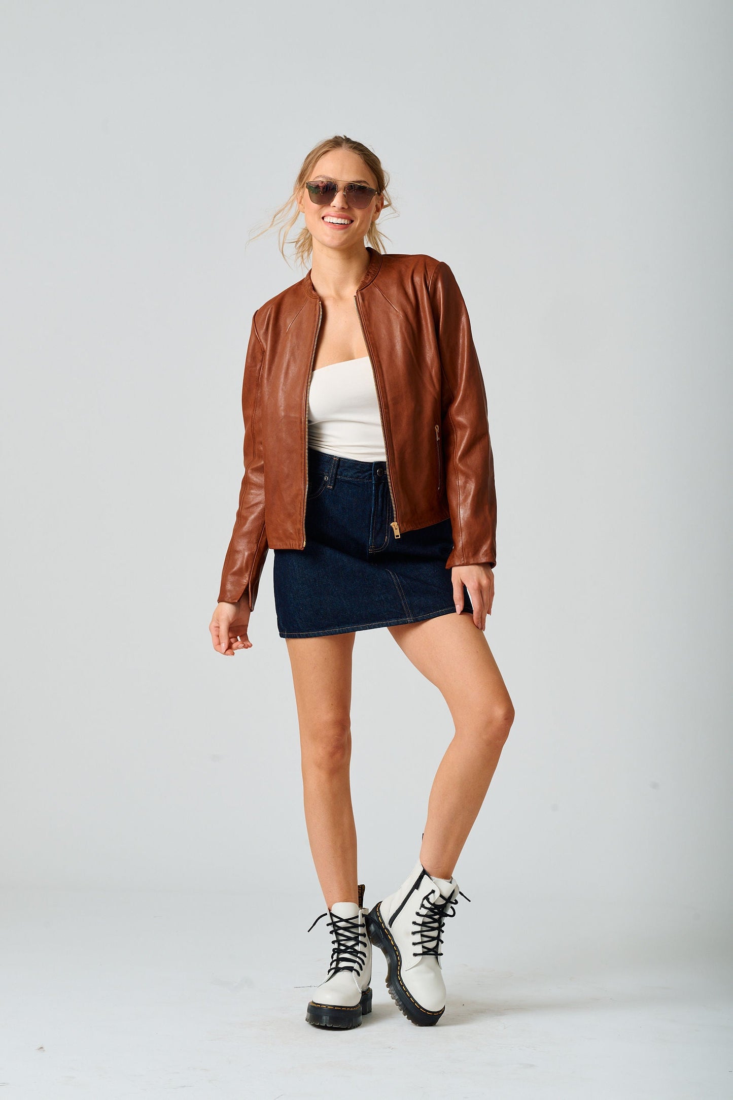 Katharina RF Leather Jacket