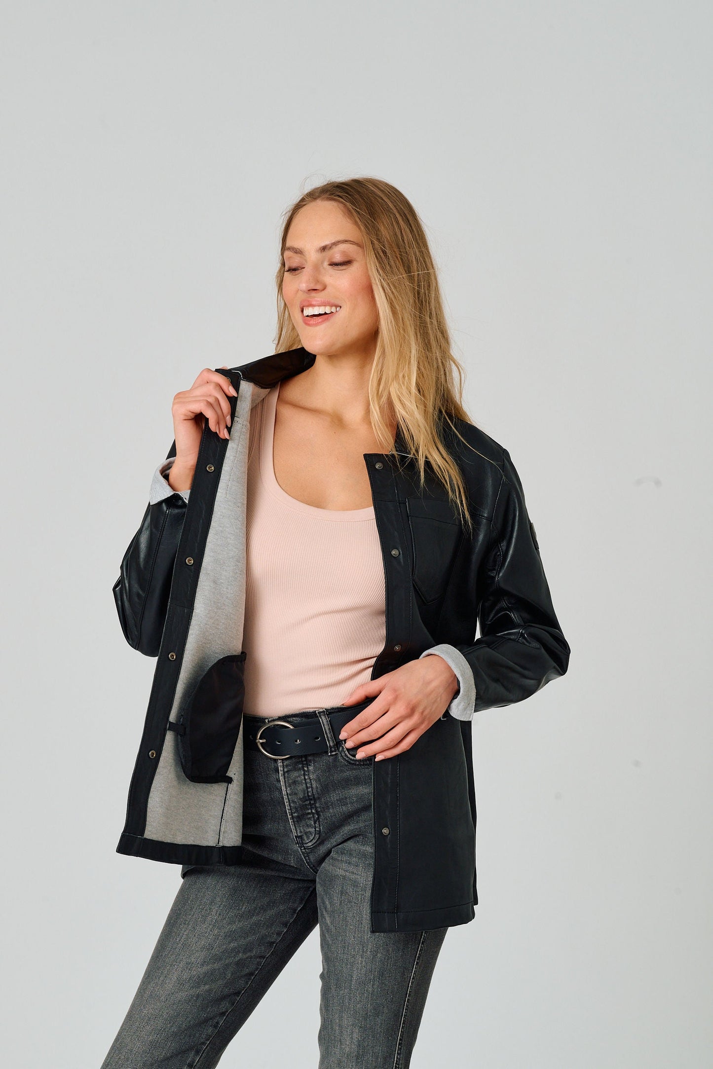 Nadya CF Leather Jacket