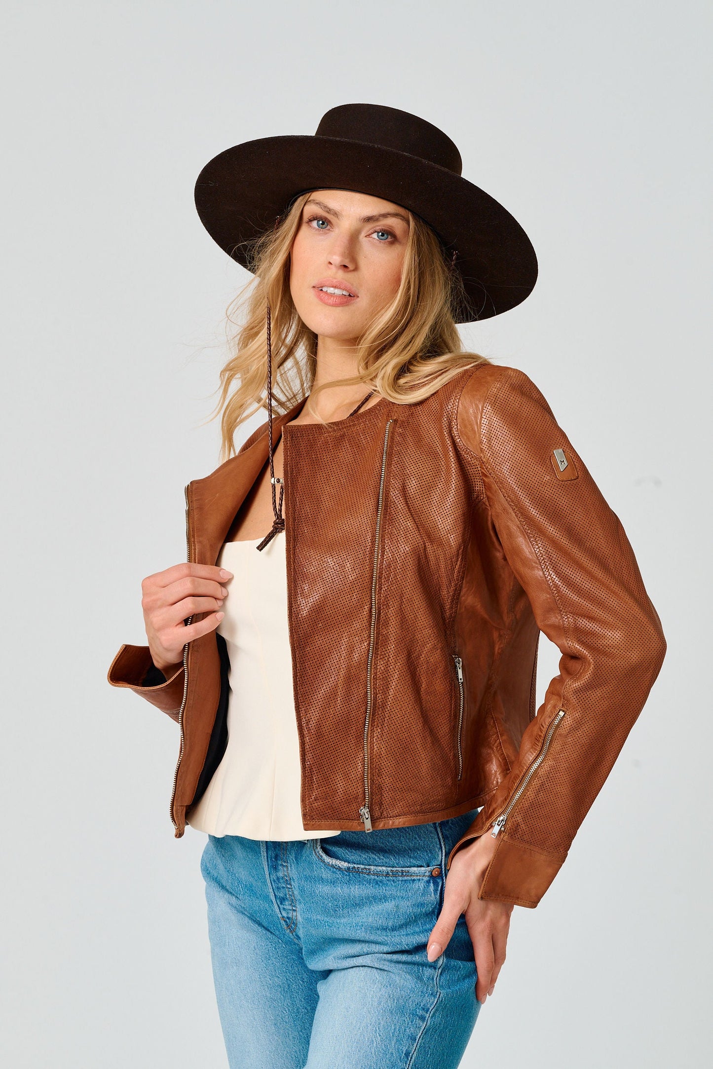 Athena RF Leather Jacket