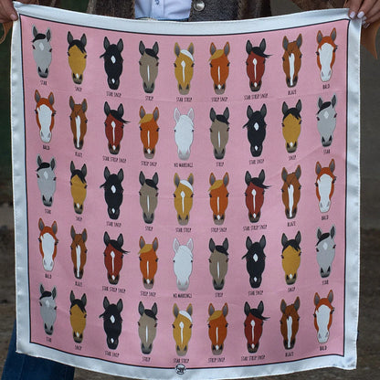 Pink horse head scarf