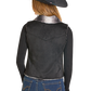 Cowgirl wearing black vest and hat