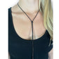 The Lasso Necklace Gunmetal Black Crystal by Daniel Diamond