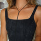The Lasso Necklace Gunmetal Black Crystal by Daniel Diamond