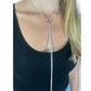 The Lasso Necklace Silver Crystal by Daniel Diamond