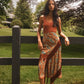 Allyne Skirt in Amber Glen Brown by Hunter Bell
