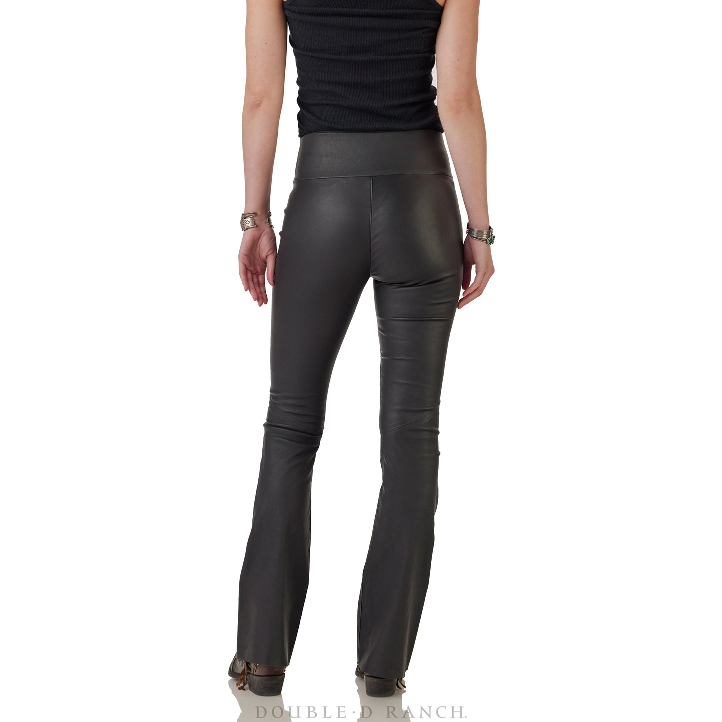 Bandit Black Leather Pant by Double D Ranch