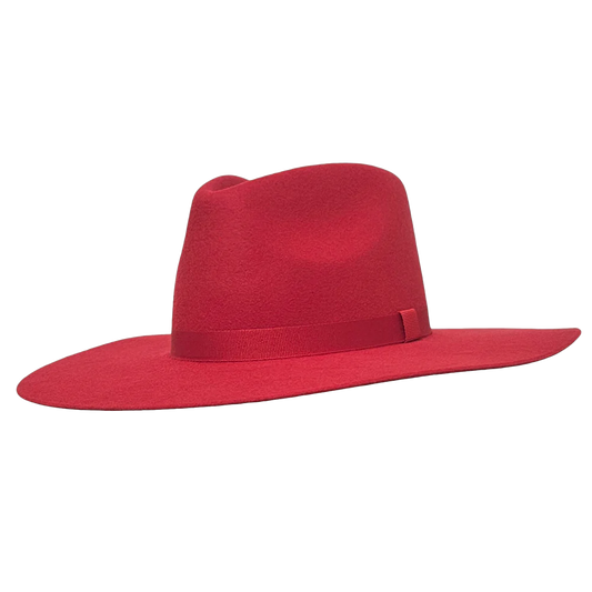Drifter Red Flat Brim Cowboy Hat by Gone Country - Bourbon Cowgirl