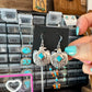 Eagle Bird Dangle Earrings with Kingman Turquoise