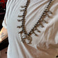 Squash Blossom–Style Necklace – Sterling Silver – 10mm Beads – 30"