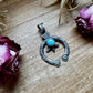 Naja Pendant with Golden Hill Turquoise – Sterling Silver – Native Made by KB – Fits 8mm