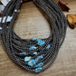 Golden Hill Turquoise Choker – Sterling Silver Pearls
